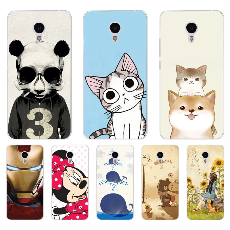Meizu m3 note Case Silicon cartoon Painting Soft TPU Back Cover for Protect Phone cases shell |