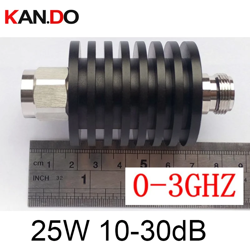 

25W 0-3Ghz N-male to N-female DC-3Ghz 1-30DB Attenuation Feeder Connector COAXIAL Jack Attenuator Telecom Part 25W Attenuater