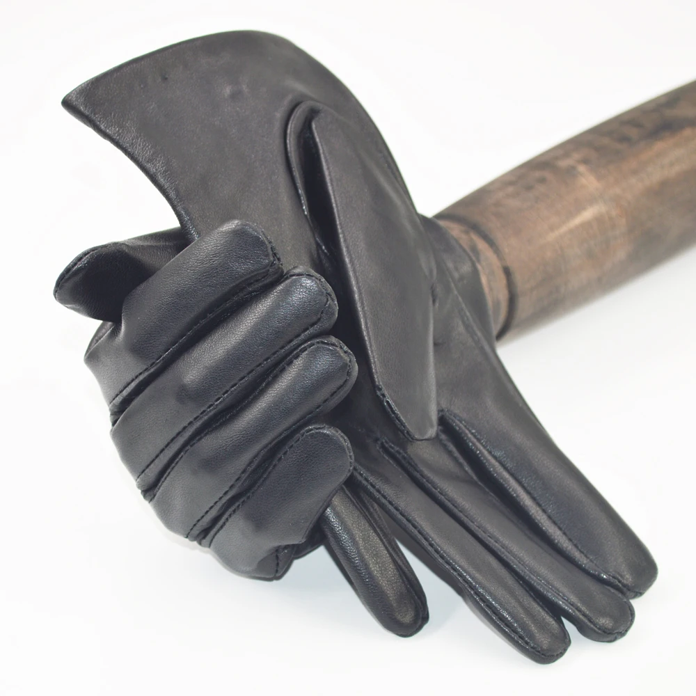 2020 перчатки из натуральной овечьей кожи женские черные зимние теплые мягкой |