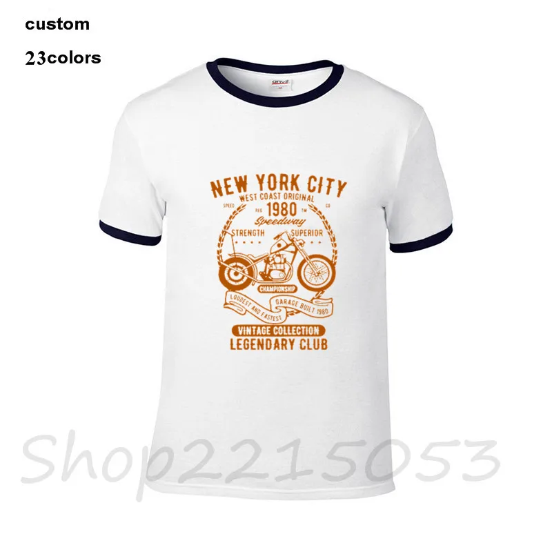 Нью Йорк город speedway мотоцикл мужская футболка крутые шестерни скидка 2019 модная
