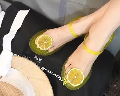 yellow Melissa/Новинка года; Брендовые женские сандалии на плоской подошве; обувь melissa для женщин; прозрачные сандалии; женская прозрачная обувь; Adulto Mulher - Цвет: yellow