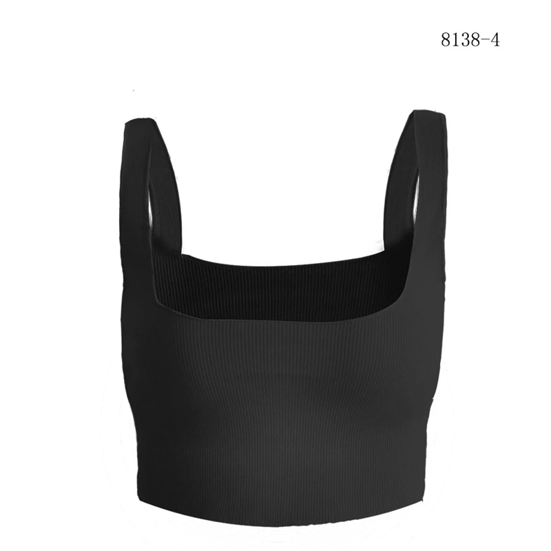 Square Collar Backless Slim Knitted Elastic Casual Tank Tops Women Summer Crop Top Clothes 2019 Short Green White Pink | Женская одежда