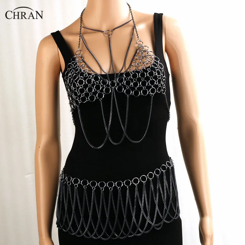 Женское бикини Chran с цепочкой на талию пикантное пляжное ожерелье лямкой шее