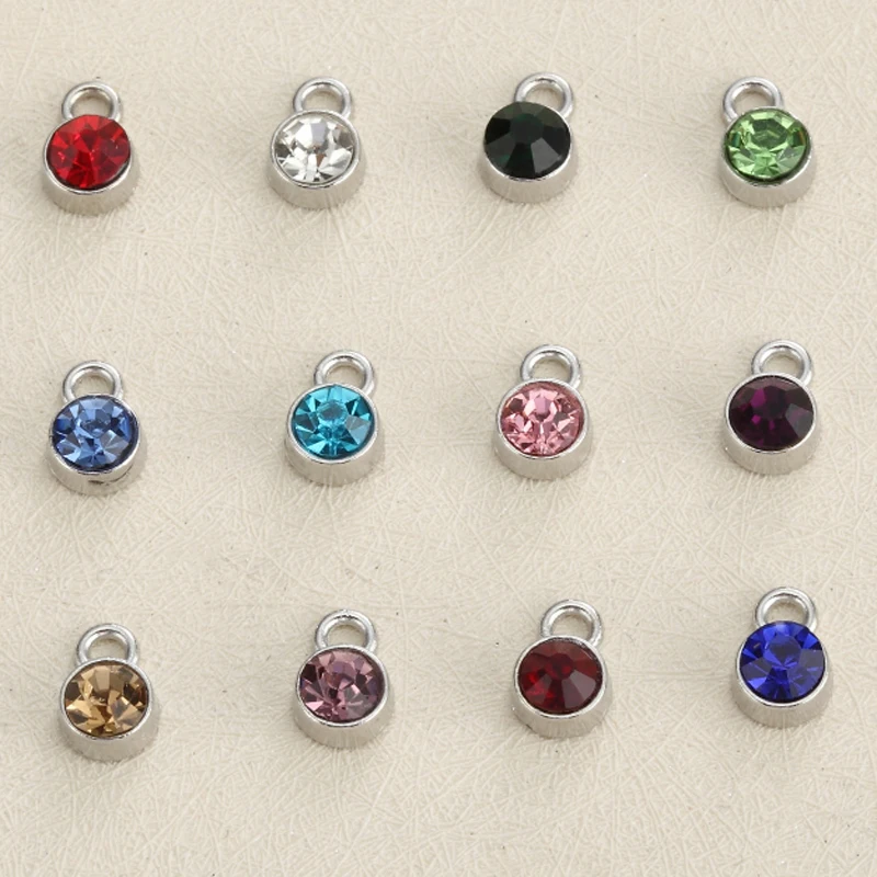 Mix 12 Color Birthstone Hang Pendant Charms Fashion Jewelry For DIY Necklaces Bracelet Manufacture | Украшения и аксессуары