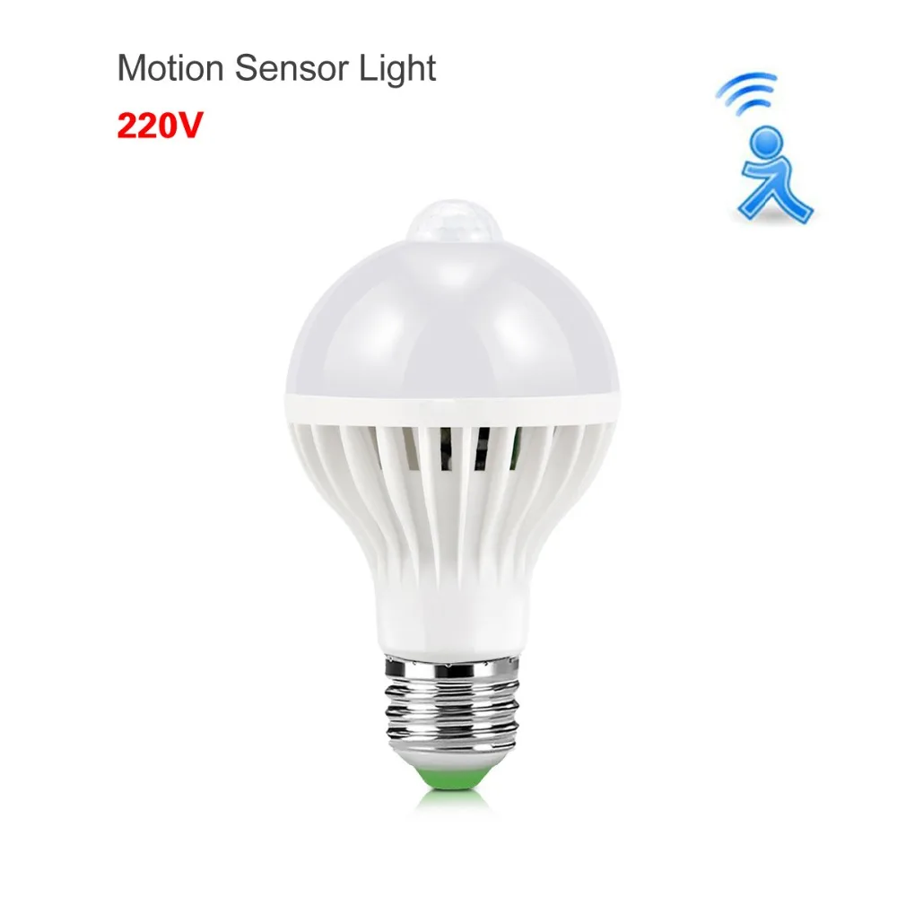 E27 LED PIR датчик движения ночник 5 Вт 7 9 12 18 лампы Датчик ночника для парковки