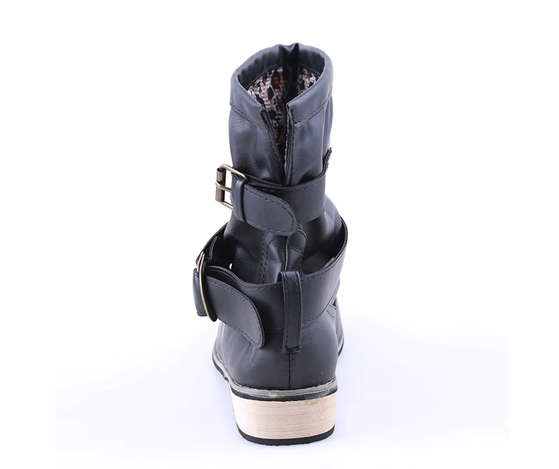 Women Sport Hiking Shoes PU Leather Motorcycle Boots Biker Punk Combot Booties Platform Ankle | Спорт и развлечения