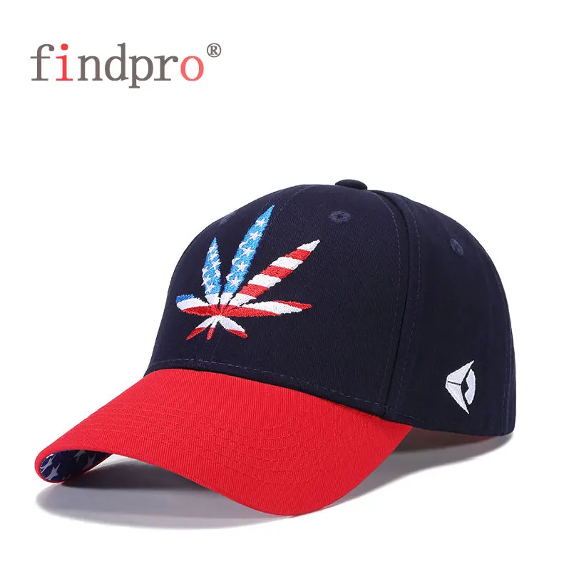 Findpro Новая модная шляпа для мужчин и женщин хлопок вышивной флаг клен хип хоп