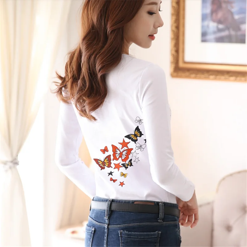 Женские футболки со стразами женские топы женская футболка в алмазах Camisetas Mujer с