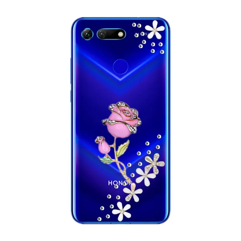 Блестящий чехол со стразами для Huawei honor 20 pro 20i 10i View 10 V20 V10 блестящий телефона Y9 Y7 Y6