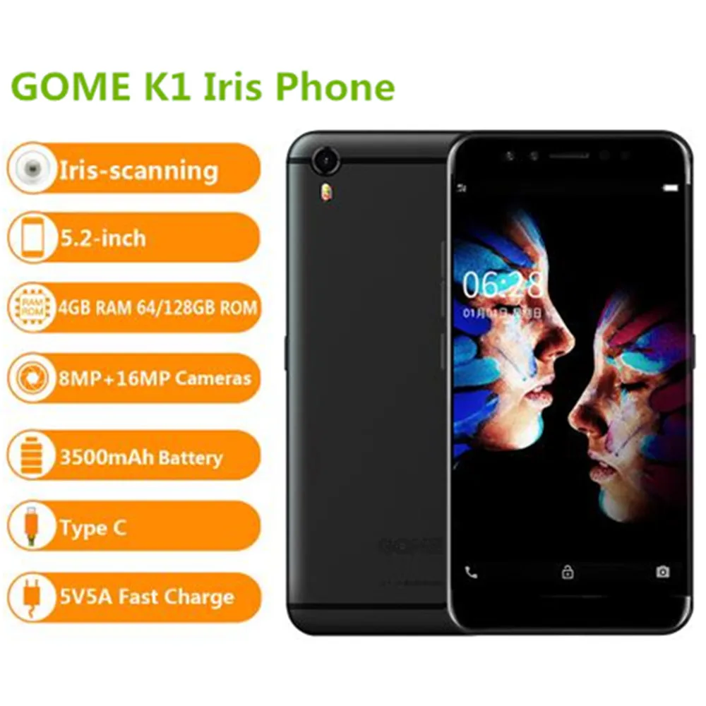 Сотовый телефон GOME K1 4 Гб ОЗУ Helio P20 MTK6757 2 3 ГГц Восьмиядерный экран 5 дюйма FHD Android 6 0