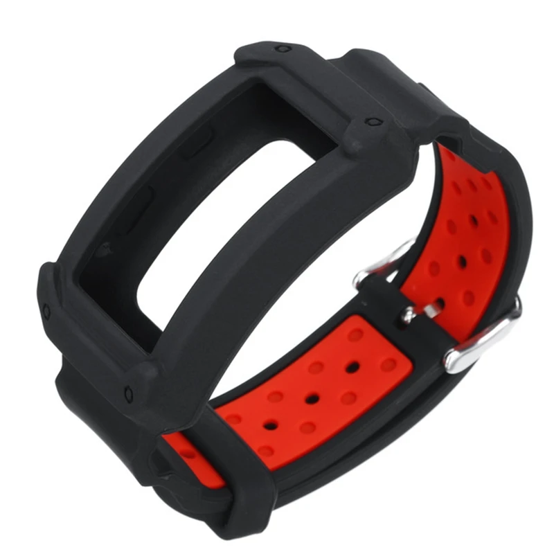 Спортивный силиконовый ремешок для samsung gear Fit 2 Pro/Fit 2 полосы Смарт-часы замена браслета для samsung gear fit2 Pro/Fit2 - Цвет: black and red