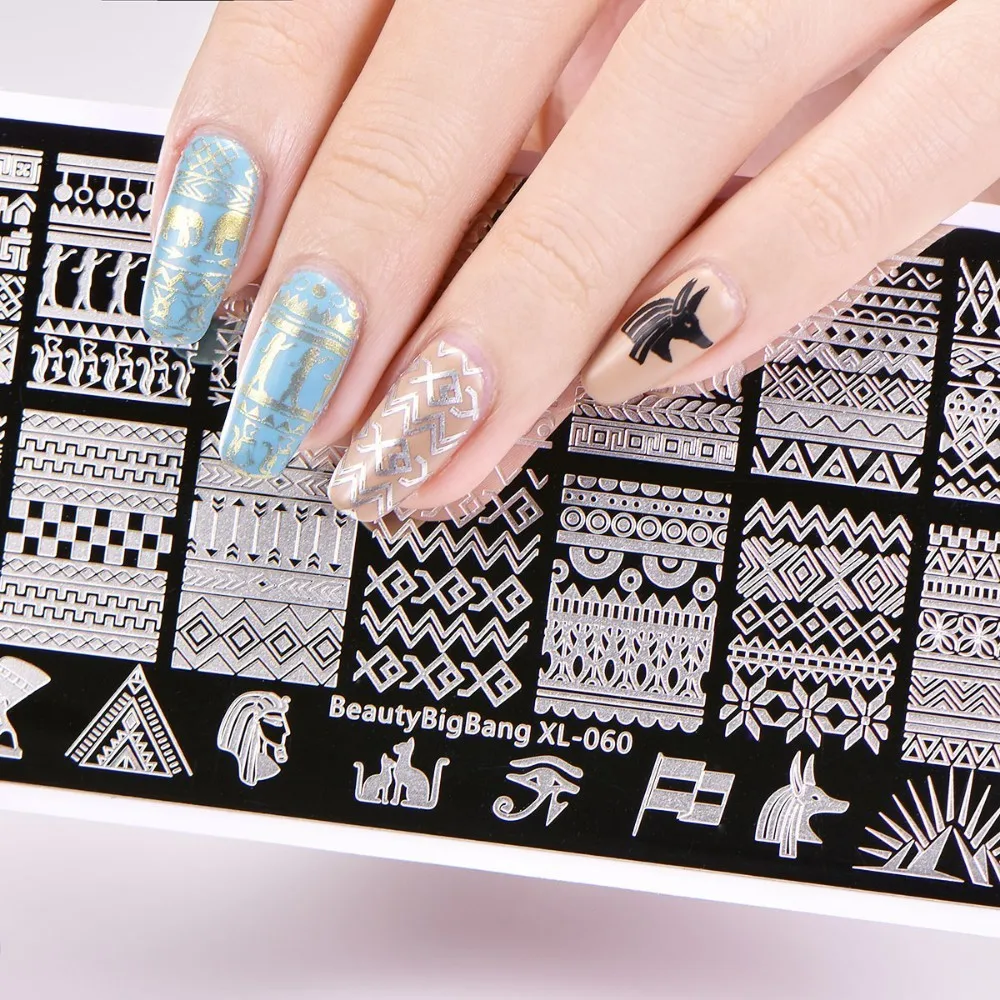 BEAUTYBIGBANG 6*12 см прямоугольная Геометрическая египетская мультяшная штамповка