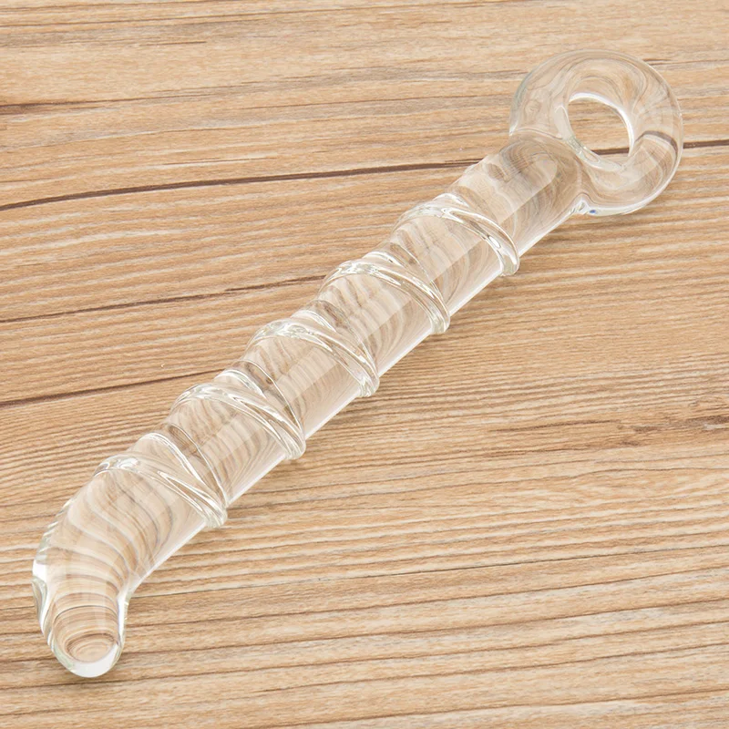 Стеклянный фаллоимитатор с кристаллом пирекса Анальная пробка искусственный