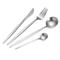 dessert luxury golden tableware european sets bento lunch accessories black fork spoon knife set faqueiro dourado cutlery 614