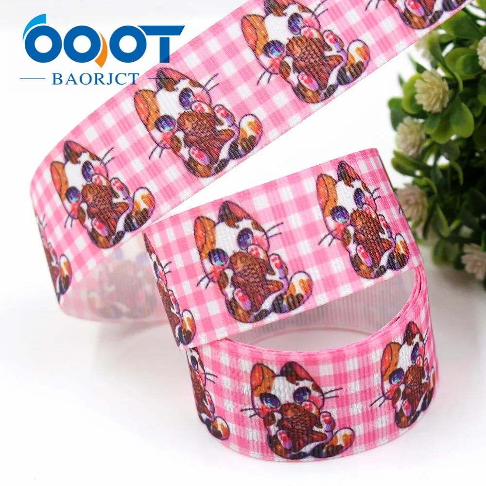 19320 1 ''с фокусным расстоянием 25 мм мультфильм печатных grosgrain ленты 10yds DIY ручной
