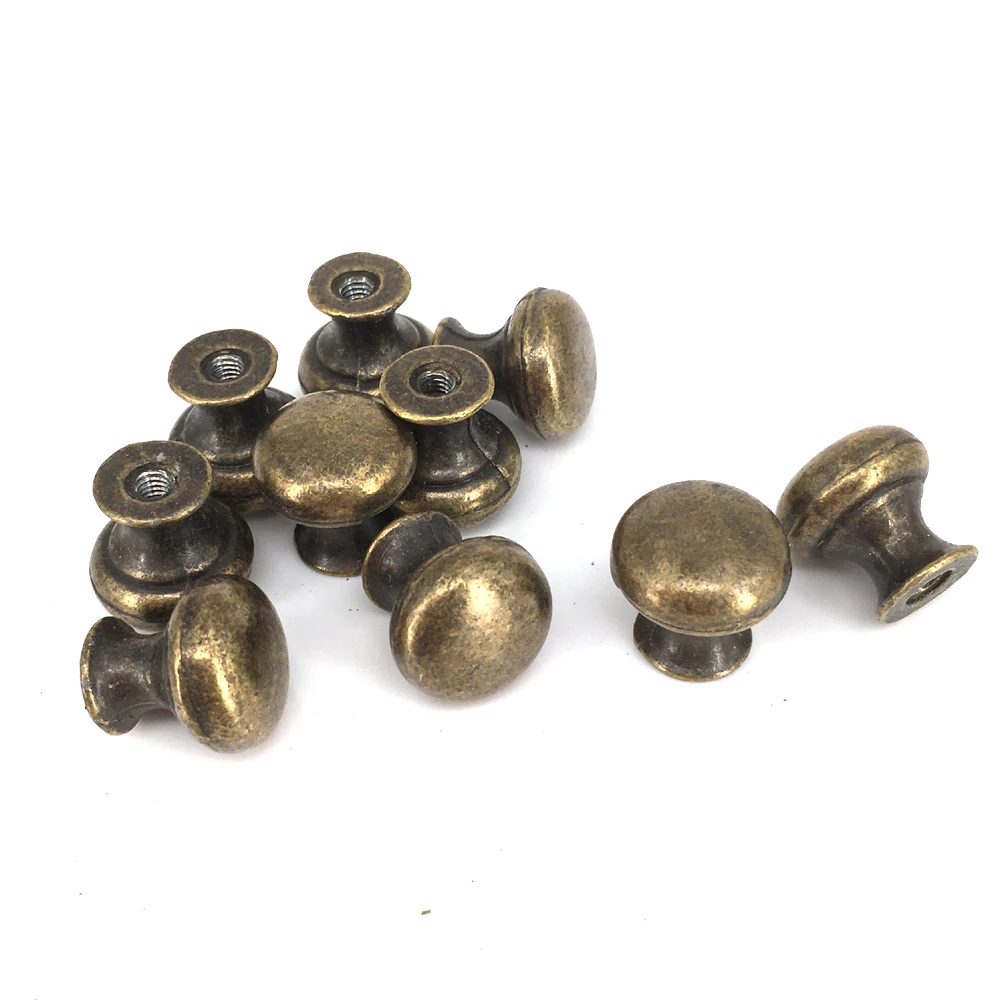 

10PC Vintage Mini Drawer Door Pulls Jewelry Storage Wooden Box Case Handle Antique Desk Door Knobs 18mm