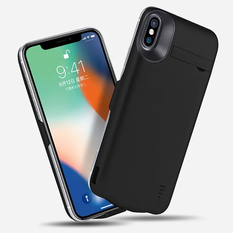 Тонкий чехол для зарядного устройства iPhone X XS 5500 мАч внешний аккумулятор зарядный