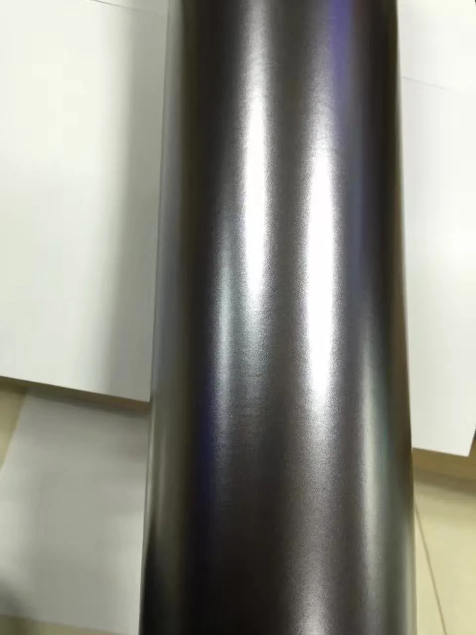 Виниловая Автомобильная оболочка с серой атласной хромированной металлической