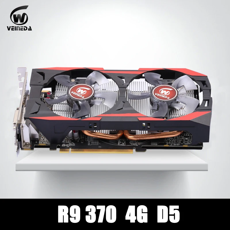 VEINEDA видеокарты 100% оригинальный R9 370 4 Гб 256Bit GDDR5 стационарного персонального
