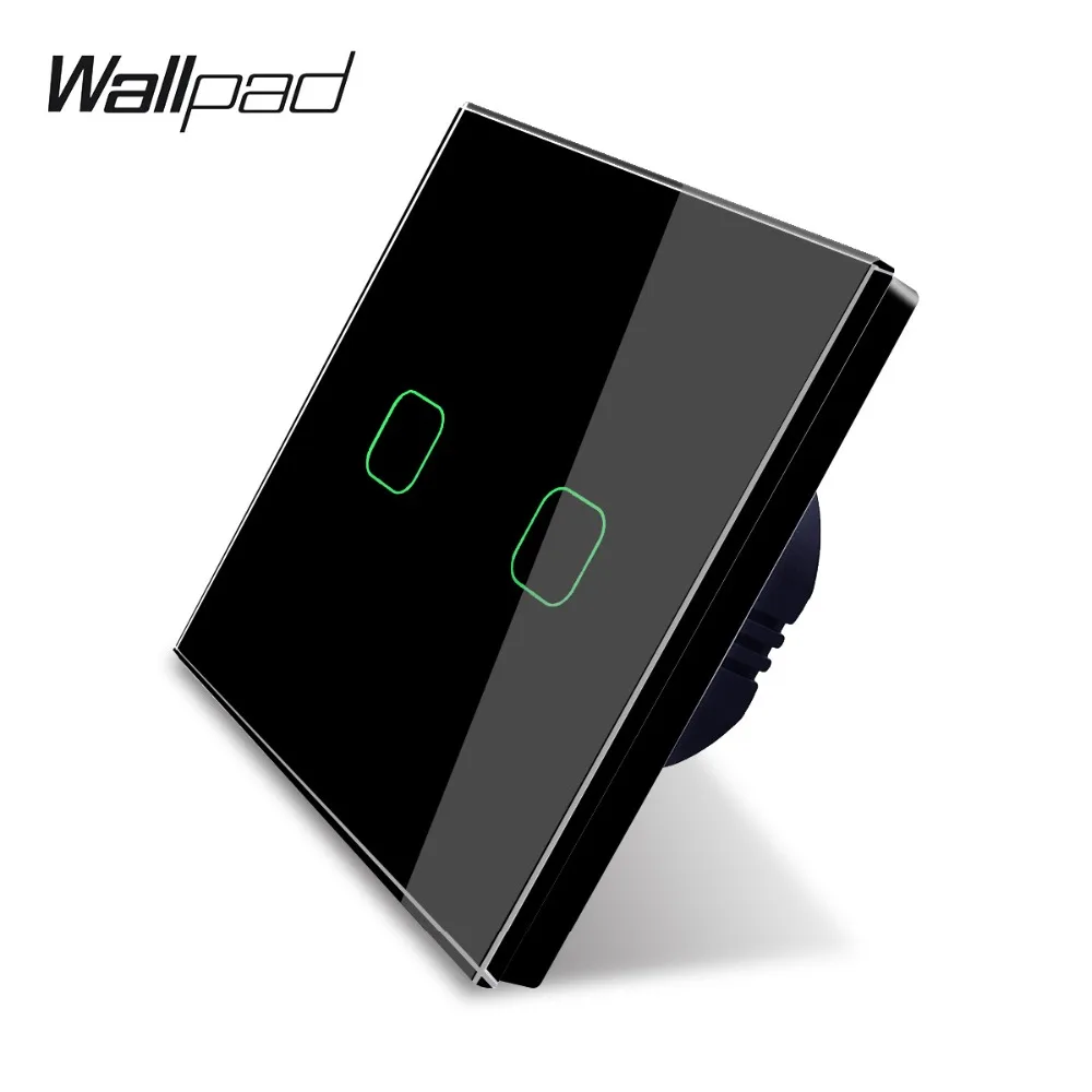Wallpad K3 емкостный сенсорный светодиодный ключатель 2 клавиши 1 канал светодиодная