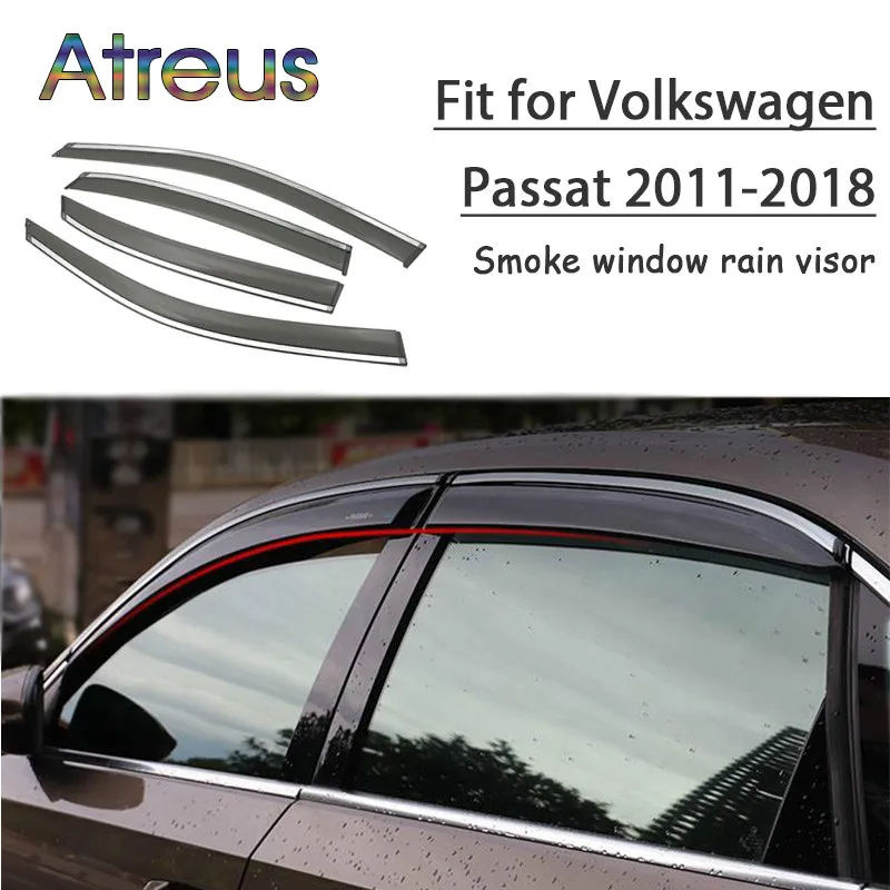 Atreus 1 комплект ABS дождевой дым зеркальный козырек для VW Passat 2011 2012 2013 2014 2015 2016 2017 2018