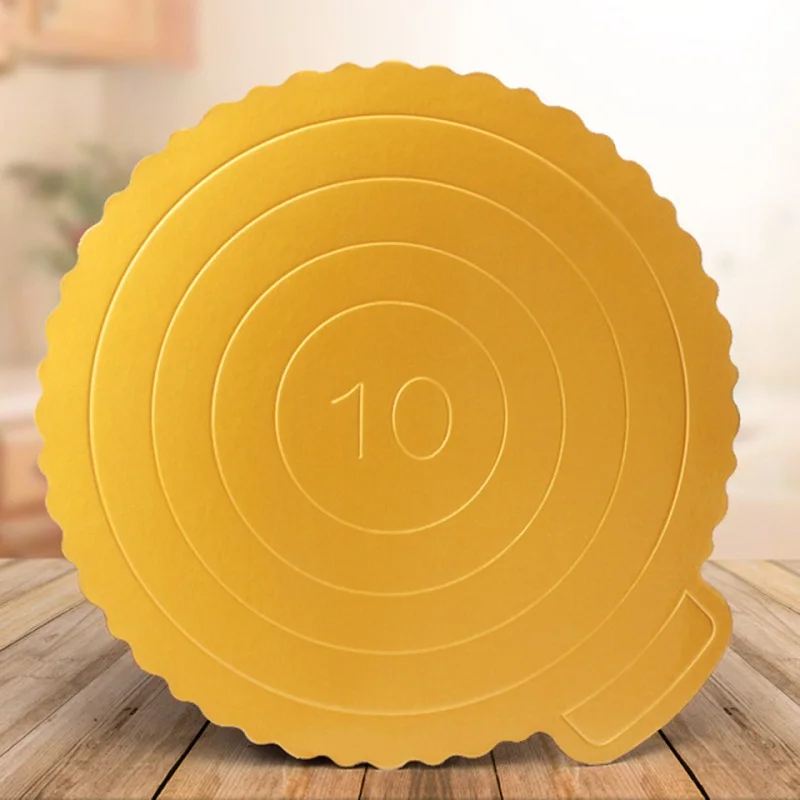 5 Pcs 10 inch Transhome формочки для выпечки 5 шт./компл. торт доска круглый золотой картон лоток десерт из кекса отображает лоток на день рождения торт лоток - Цвет: 5 Pcs 10 inch