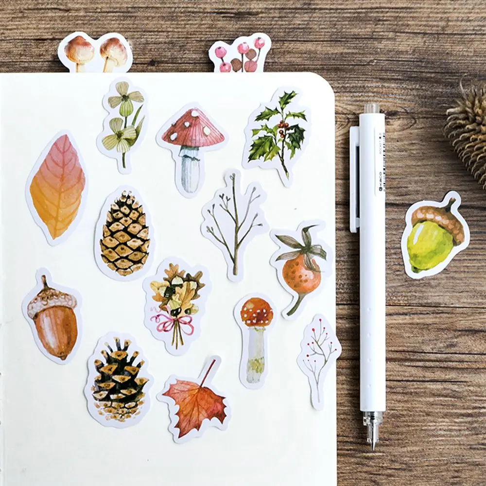 46 шт осень леса дневник наклейки Kawaii Канцтовары DIY Scarapbooking фото украшения милые