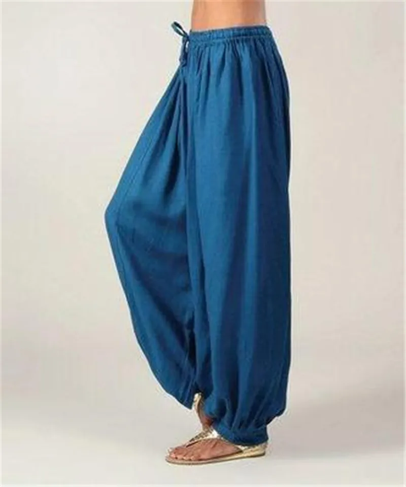 Drop Shipping 2018 New Women Plus Size Solid Color Casual Loose Harem Pants Trousers Cotton S-3XL | Женская одежда