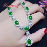 xin yi peng 925 silver inlaid natural jade necklace women necklace fashion and generous