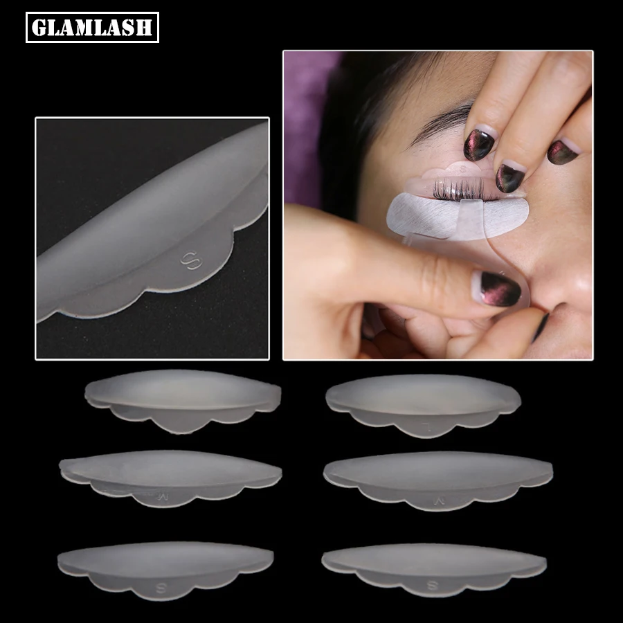 GLAMLASH 6 шт. щипцы для подтягивания ресниц силиконовые накладки наращивания