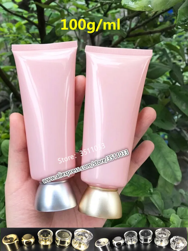 100 мл/г жемчужно розовый косметический многоразовый Мягкий Тюбик Пустой Крем для