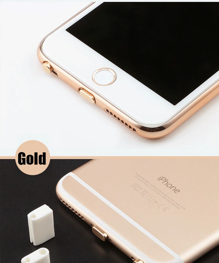 Металлические наушники из сплава Разъем пылезащитный заглушка для iPhone 5 5S SE 6 6S 7