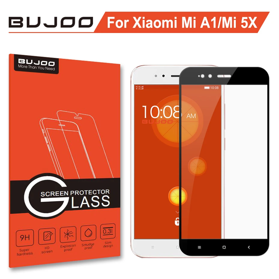 Защитное стекло BUJOO закаленное с полным покрытием для Xiaomi Mi A1 5X 0 3 мм 9H|Защитные