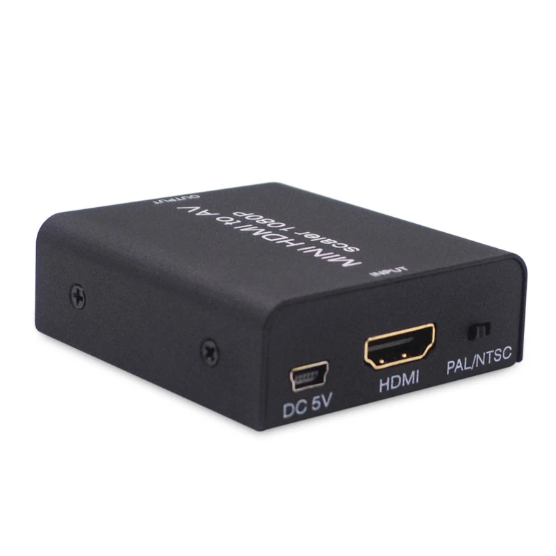 HDMI Интерфейс Мини HD видео коробка 1080P К AV CVSB L/R RCA конвертер HDMI2AV адаптер Поддержка