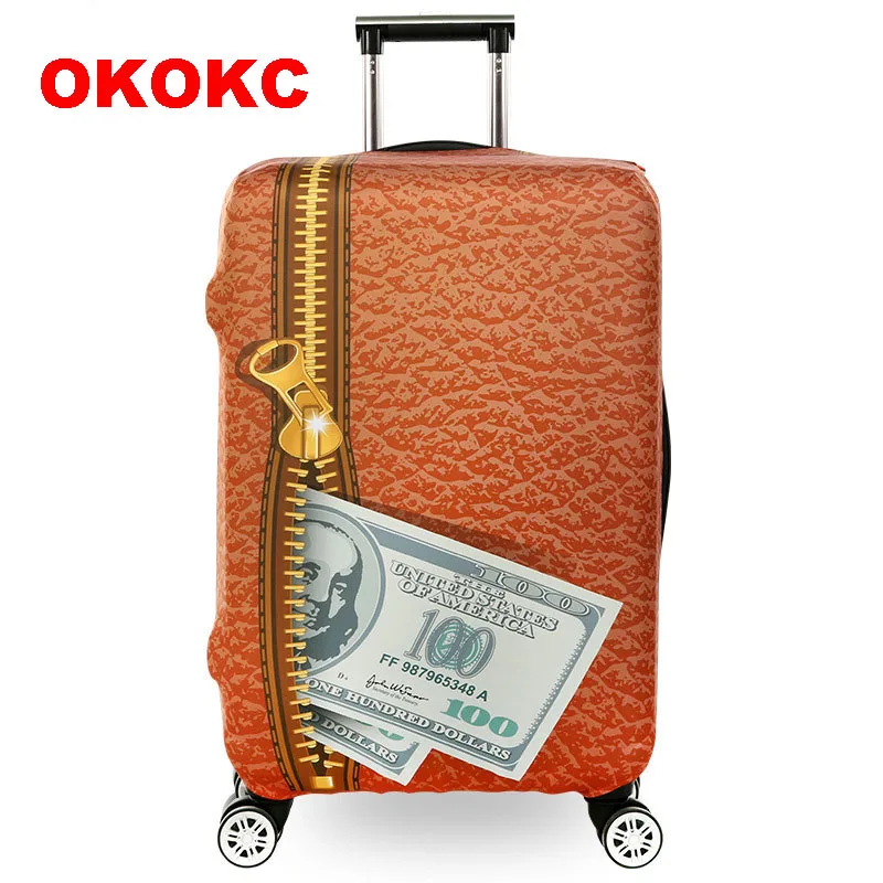 Плотный чехол OKOKC для багажа на молнии и доллар США защитный дорожного костюма