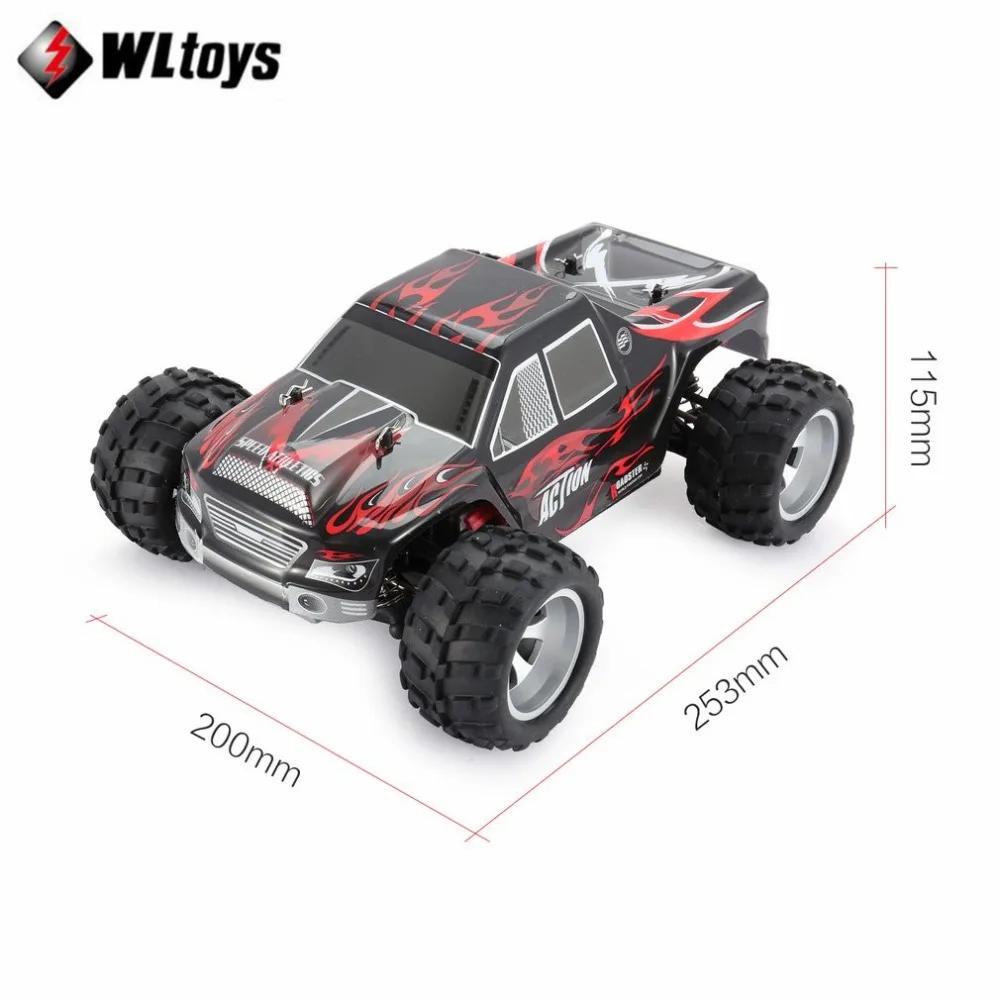 

WLtoys A979 2.4GHz 1/18 Full Proportional Remote Control 4WD Vehicle 45KM/h Brushed Motor Electric RTR Off-road Buggy RC Car fi