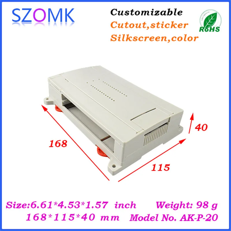 electrical din rail plastic box (1 pcs) 168*115*40mm szomk new housing for pcb board junction boxes | Обустройство дома