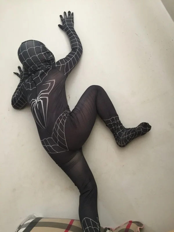 NEW Black Spiderman Costume Spider Man Suit Spider-man Costumes Adult Children Cosplay Halloween Cos Christmas |