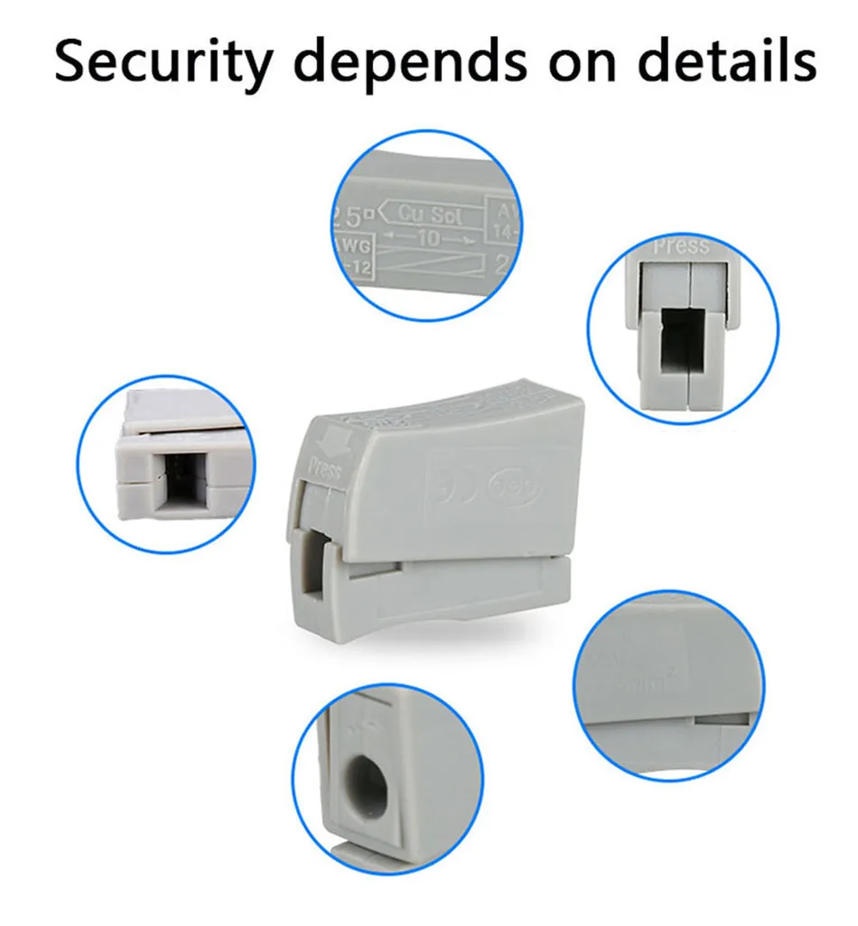 (100 шт./лот) Одиночный 1 контактный кабель провод для подключения лампы 224 101