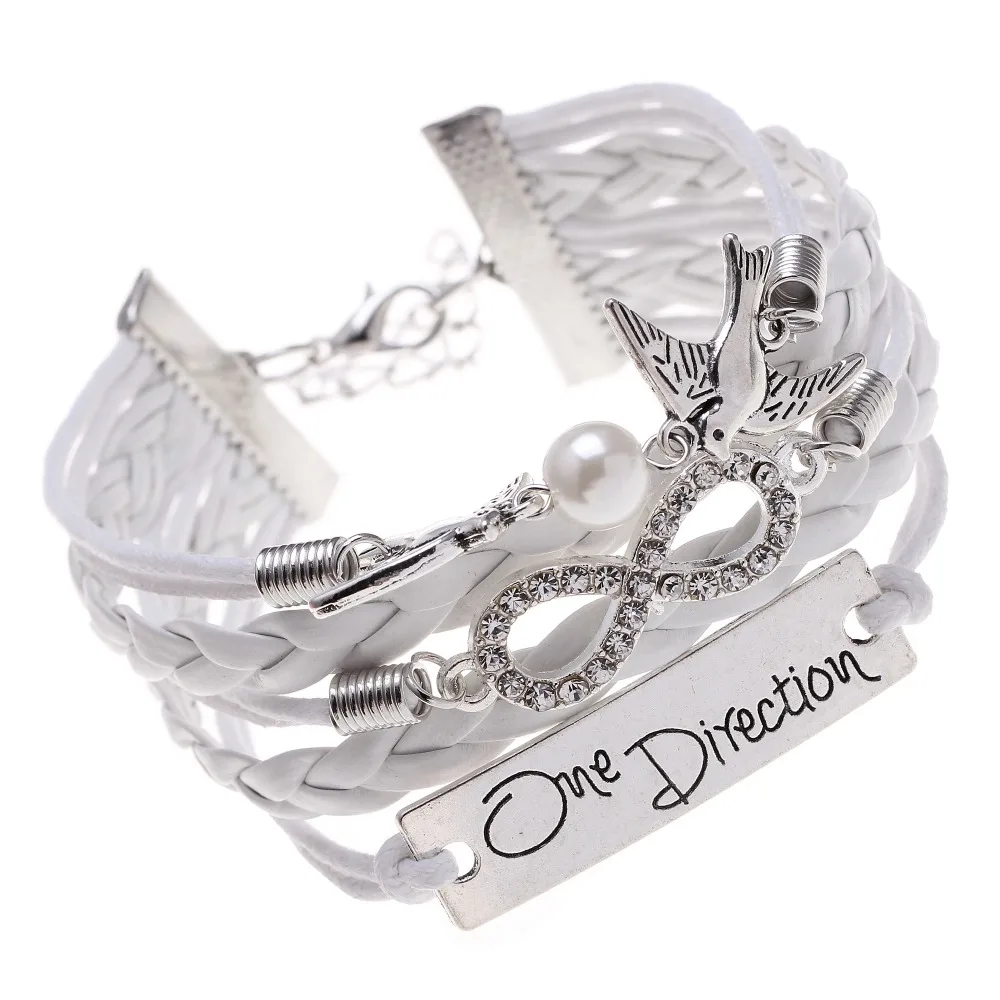 2016 новая мода многослойный счастливый Кристалл Бесконечность Символ Шарм