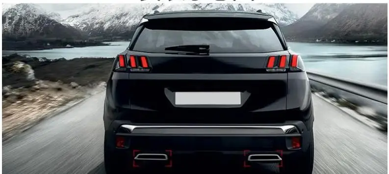 Для Peugeot 3008 5008 2017 2018 хромированный наружный задний глушитель выхлопной трубы на