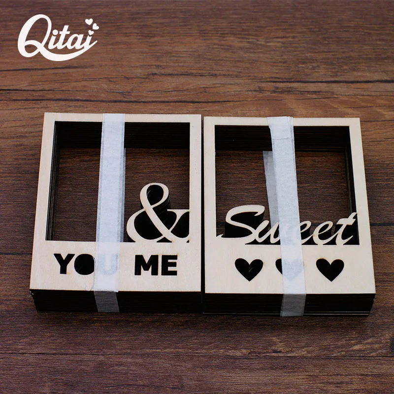 Цитай 24 шт./лот рамка Форма сладкий You& Me деревянный для украшения дома и офиса Аксессуары свадебные подарки DIY Скрапбукинг Wf125