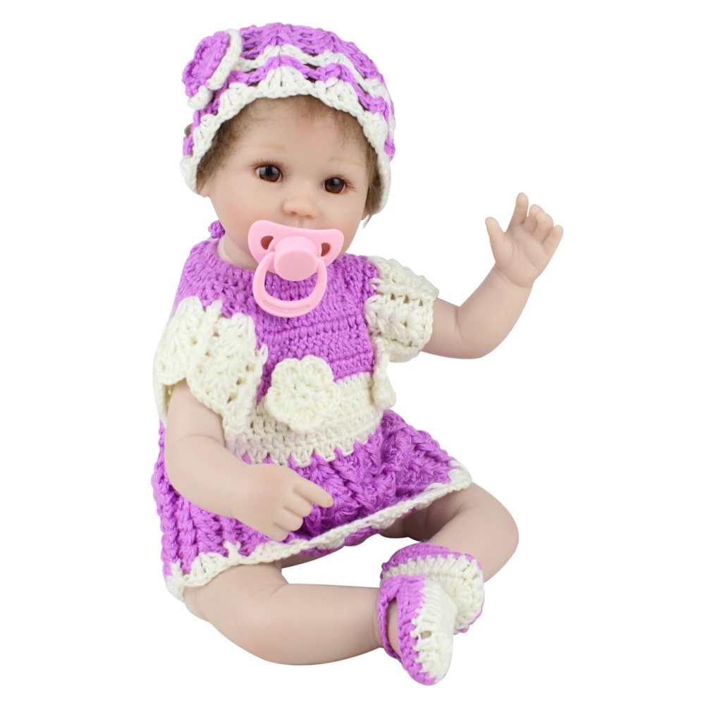 NPKDOLL 16 дюймов силиконовая кукла для новорожденной девочки милые игрушки Мягкая