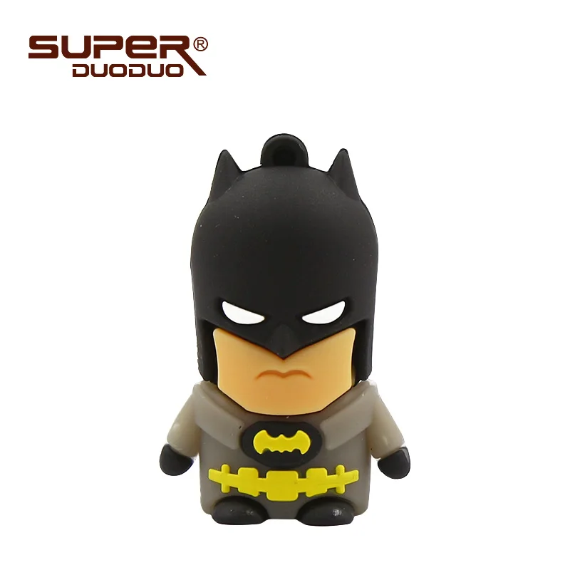 Superheros флеш-накопитель 4GB 8GB 16GB дешевый Usb флеш-накопитель 32GB 64GB мультяшный флеш-накопитель Бэтмен/Человек-паук/Капитан Америка memoria usb - Цвет: M3 Batman