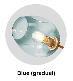 Blue(gradual) Современный стеклянный подвесной светильник в скандинавском стиле для столовой, кухонный светильник, дизайнерские подвесные лампы, подвесной светильник - Цвет абажура: Blue(gradual)