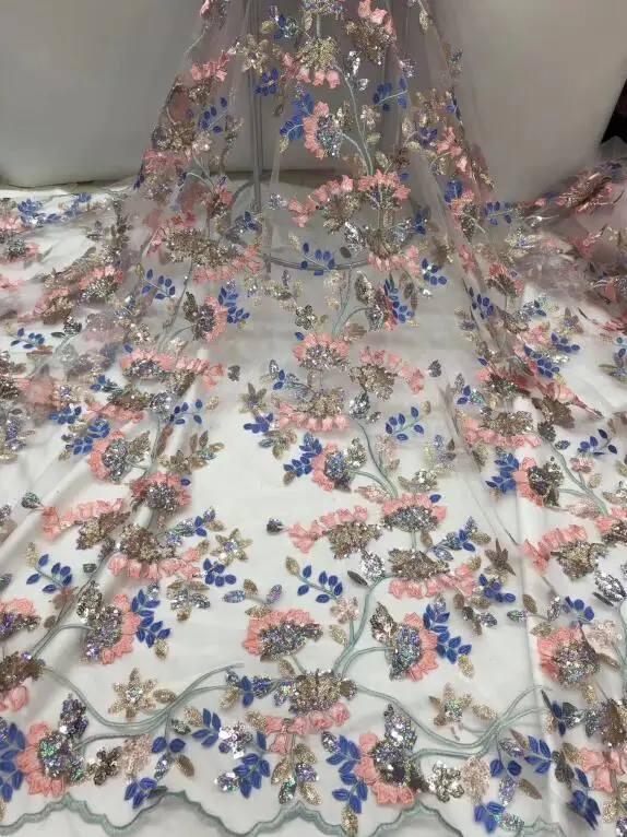 

gorgeous French net lace fabric SYJ-8512 African embroidered lace fabric