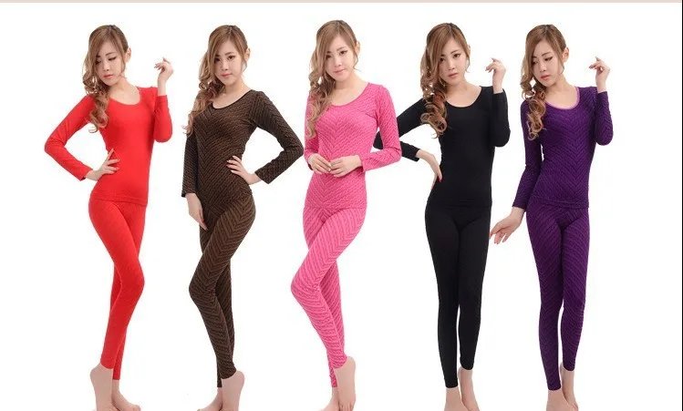 Thermal underwear Combed cotton wholesale, suit thin body sexy lady underwear keep warmth