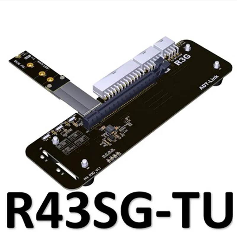 Внешняя подставка для видеокарты M.2 keyM NVMe с кабелем Riser Cable PCIe3.0 x4 25 см 50 32Gbs ITX STX NUC