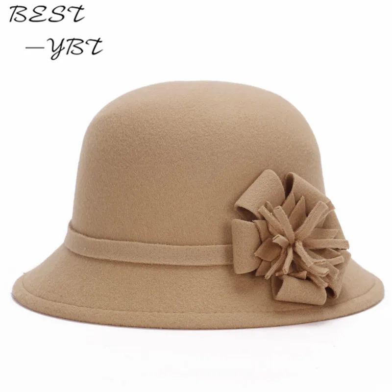 Женские модные шапки в виде роз для девушек Дерби женские теплые фетры