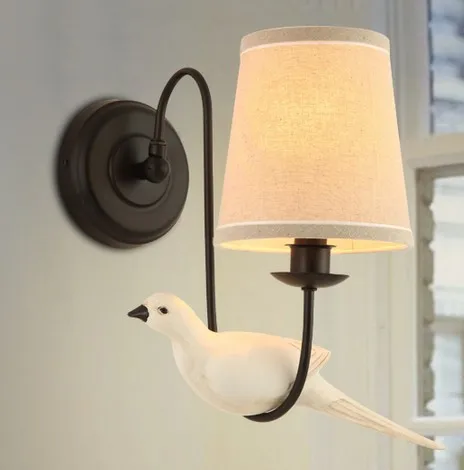 Креативный тканевый настенный светильник в американском стиле светодиодный